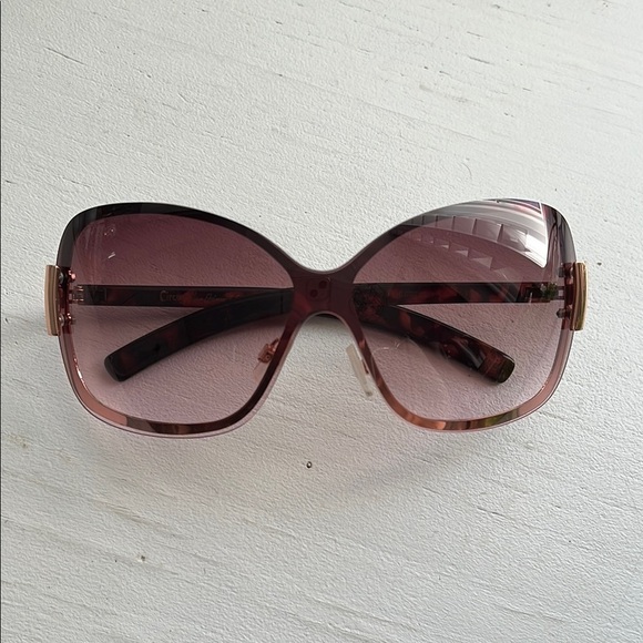 SAM EDELMAN Metallic Rose Gold Oversized Frame Sunglasses - Picture 2 of 10